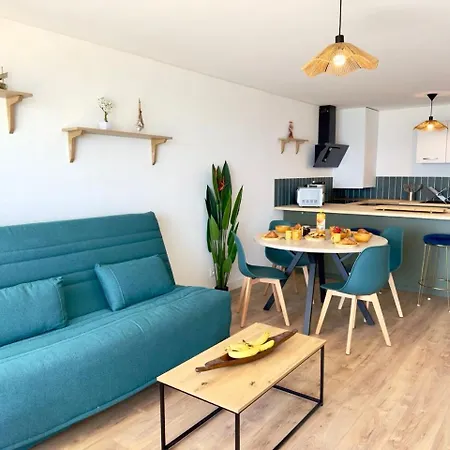Reve Bleu Azur - Parking - Climatisation - Bureau - Traversant - Wifi -sudsejourconciergerie Canet-en-Roussillon