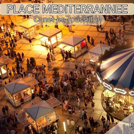 Reve Bleu Azur - Parking - Climatisation - Bureau - Traversant - Wifi -sudsejourconciergerie Canet-en-Roussillon